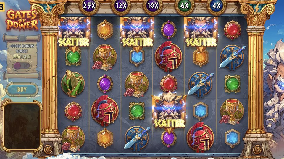 Gates of Power تدور بشكل مجاني نشط مع المضاعفات